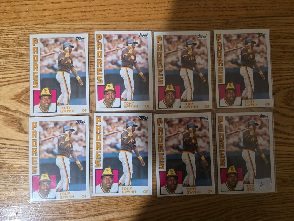 1984 Topos Tony Gwynn Lot – 8 Cards – Mint
