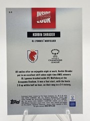2025-26 Topps Chrome UEFA Womens Champion Inside Look Korbin Shrader Orange #/25