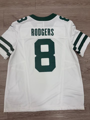Aaron Rodgers #8 New York Jets Nike Game Jersey – White – Men’s Large