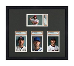 PSA Graded Card Frame Display Holds (4) Slabs, 1 Horizontal above 3 Vertical