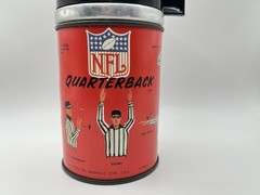 1964 Aladdin Metal Thermos NFL Quarterback Half Pint Glass Filler