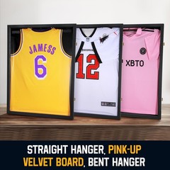 Jersey Wooden Frame Display Case -Shadow Box with 98% UV Protection Acrylic a…