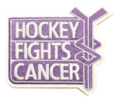 Purple Hockey Fights Cancer Patch October Awareness Game Jersey Patch