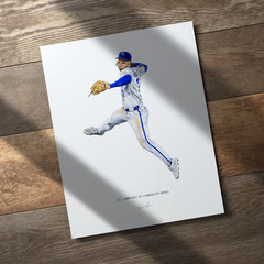 Bobby Witt Jr V2 Kansas City Royals Baseball 8×10 Print Poster Art Illustrated