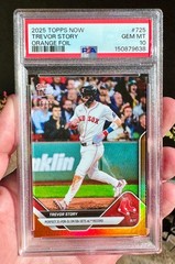 TREVOR STORY 2025 topps now #725 ORANGE FOIL /25 “31 for 31 SB” PSA 10 GEM pop=1
