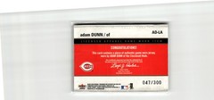 2003 Fleer Patchworks #AD-LA Adam Dunn Licensed Apparel Patch #/300 RELIC REDS