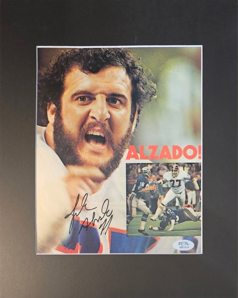 LYLE ALZADO SIGNED MAG PHOTO PAGE 7.5X10.5 LA RAIDERS SUPER BOWL CHAMPS PSA