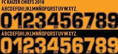 Name&Number Set For Kaizer Chiefs 2018/2019 Home/Away Football Soccer Print Top
