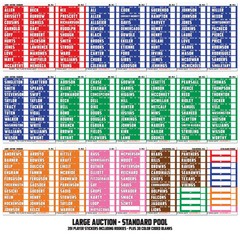 Fantasy Football AUCTION Draft Board Kit – NEW for 2026 – Stickers & Board