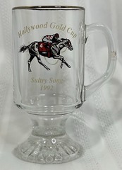 Hollywood Park, Hollywood Gold Cup Sultry Song 1992 Glass Pedestal Cup