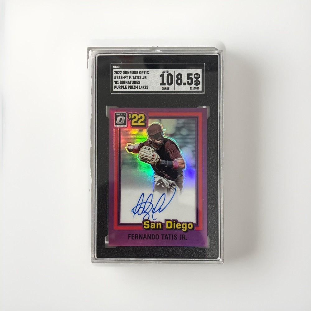2022 Panini Donruss Optic Fernando Tatís Jr. Autograph /25 Sgc 8.5 10 815-F