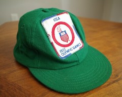 Vintage 1972 Olympic Games Munich Germany Funkap Wool Leather Hat Cap 7 1/2 EUC