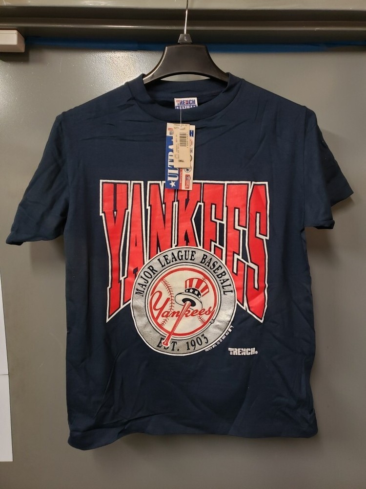 New York Yankees T-Shirt Men’s Small Cotton Trench Ultra New Old Stock 1990