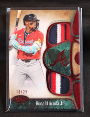 2026 Topps Teir One Ronald Acuna Jr. SP Dual Patch/Relic Card #TIR-RA…#’d /25