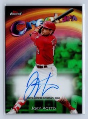 2025 Topps Finest Creators Joey Votto Green Refractor Auto /75 #CAV-JV