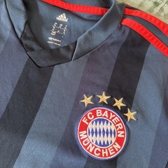 Adidas FC Bayern Munich Away Shirt Dark Blue Stripes ClimaCool Football Jersey M