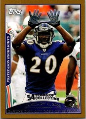 2009 Topps Gold Ed Reed #314 SP /2009 Postseason Highlights Baltimore Ravens