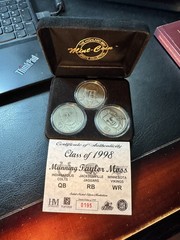 MANNING/TAYLOR/MOSS Highland Mint 3 Coin Rookie Set #0195 w/COA