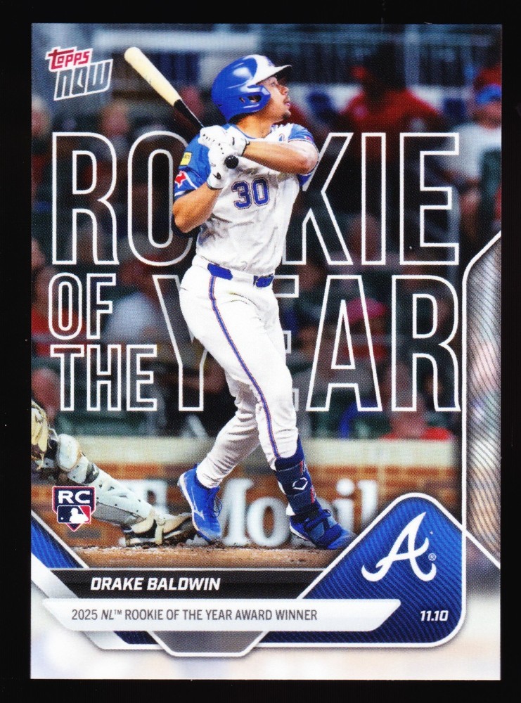 Drake Baldwin Braves Rookie Of The Year ROY 2025 Topps NOW OS-1 SP Base RC
