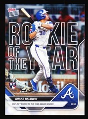Drake Baldwin Braves Rookie Of The Year ROY 2025 Topps NOW OS-1 SP Base RC