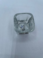 Chicago Cubs Glass Square Shot Glass Pewter Metal Logo