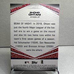 2019 Topps Stadium Club Beam Team Shohei Ohtani #BT-4 Iconic Beam Team Insert🔥