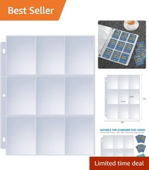 Durable Single-Sided Page Protectors – 36 Pack for Card Storage and Displays
