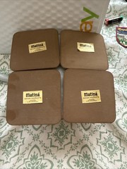 VINTAGE Set of 4 Washington Redskins 1960’s 3 1/2 Inch Matina Coasters RARE HTF