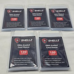 5 Packs ~500 TOTAL~ Shellz GMA Graded Card Sleeves Resealable Crystal Clear 2mil