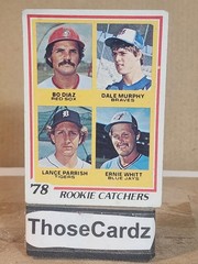 1978 Topps Rookie Catchers #708 Diaz, Dale Murphy, Parrish, Whitt (b)