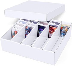 5 Row Trading Card Storage Box, 1 Pack Cardboard Storage Box with Divider for…