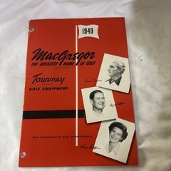 1949 Macgregor Tourney Catalog Golf Equipment Sporting Goods 31 Pg