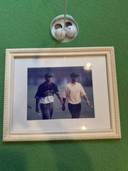 Framed Tiger Woods Vs David Duval Picture. 16.25 In. Length X 13.25 In. Width