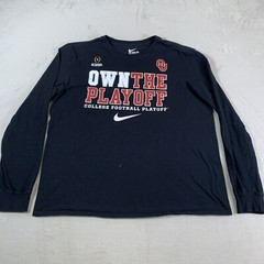 Oklahoma Sooner Shirt Mens XL Black Long Sleeve Nike Own The Playoff OU Football