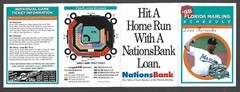 1998 FLORIDA MARLINS Nations Bank Regular Season POCKET SCHEDULE NM-MINT