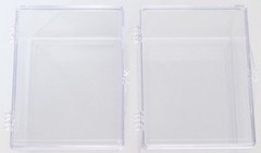 2 Ultra Pro 100 Count Clear Hinged Card Storage Boxes Case Holder Sport Trading
