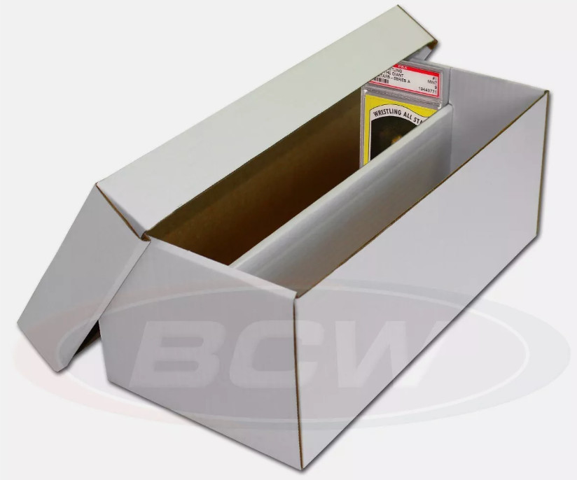 New (1) BCW Graded Card Shoe Storage Box Holds 100 Graded Cards, 300 Toploaders