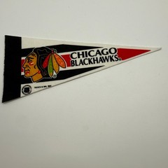 Chicago Blackhawks Vintage 90s Trench NHL Hockey Mini Pennant 9″x4” Felt Banner