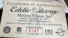 EDDIE GEORGE Highland Mint 1997 Motion Card & Nickel Silver Coin Set #147 w/COA