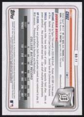 2020 BOWMAN DRAFT #BD-11 TREI CRUZ 1ST PAPER BASE TIGERS RC
