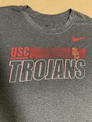 USC Trojans Nike Tee Dri-Fit Short Sleeve Shirt GRAY Medium or Large (see detail