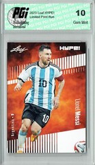 Lionel Messi 2023 Leaf HYPE! #130 Only 5000 Made! Rare Argentina Card PGI 10
