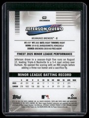 Jeferson Quero 2026 Finest #103 Gold Geometric Refractors Rookie