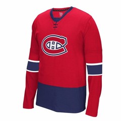 Montreal Canadiens Reebok NHL Men’s Red Faceoff Long Sleeve Jersey Shirt