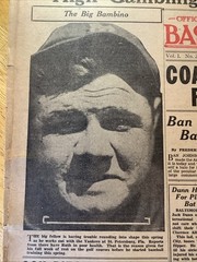 Rare 1928 BASEBALL WORLD NEWSPAPER ~ BABE RUTH ~ Perhaps Only Issue Online!