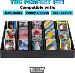 Card Sorting Tray – Stackable Trading Cards Organizer – 15-Compartment Tray Sort