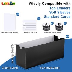 Trading Card Storage Box 12 Drawers Cardboard Organizer with Dividers for Top