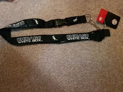 MLB Chicago White Sox Black Breakaway Lanyard Keychain NWT Free Shipping
