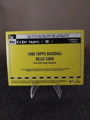 2025 Topps Series 1 – 1990 Topps Baseball Relics Coby Mayo #T90R-CM (MEM, RC)