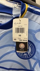 Adidas Atlanta United FC 24/25 Away Soccer Jersey Men’s XS Light Blue